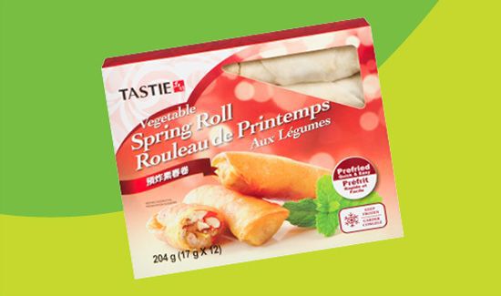Tastie Vegetable Spring Roll package