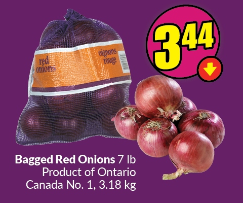 Bagged red onions