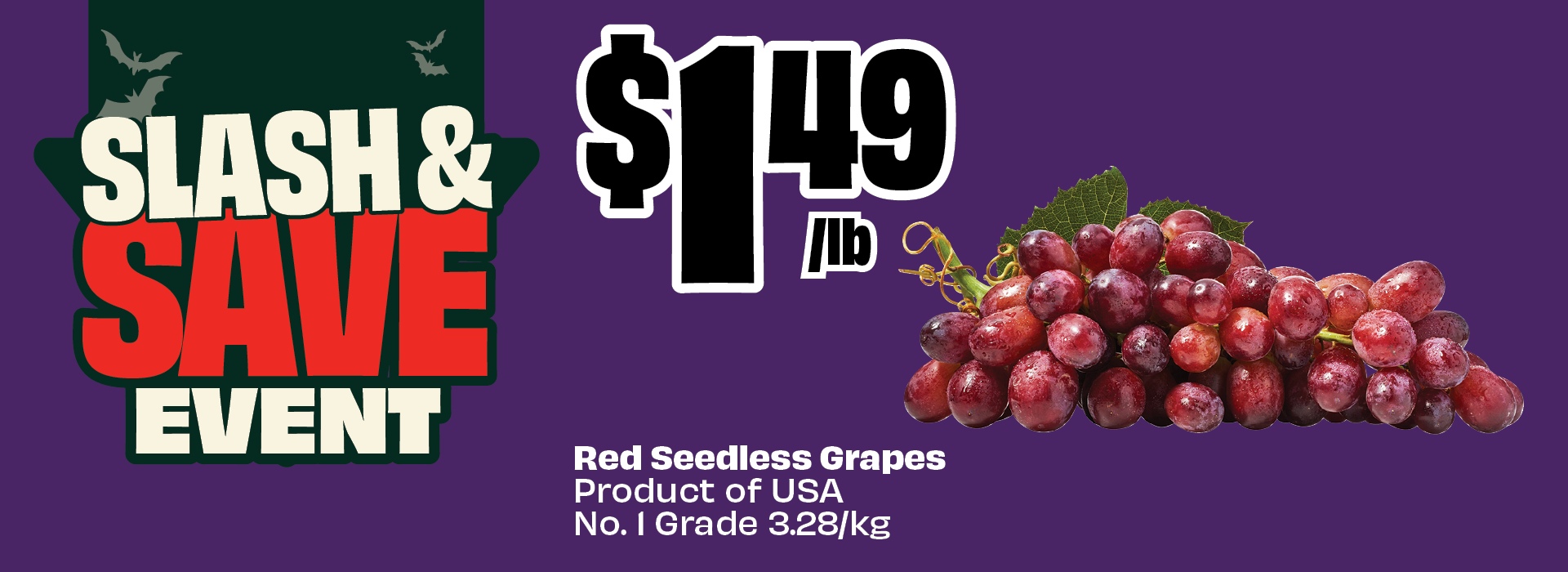 Red seedless grapes