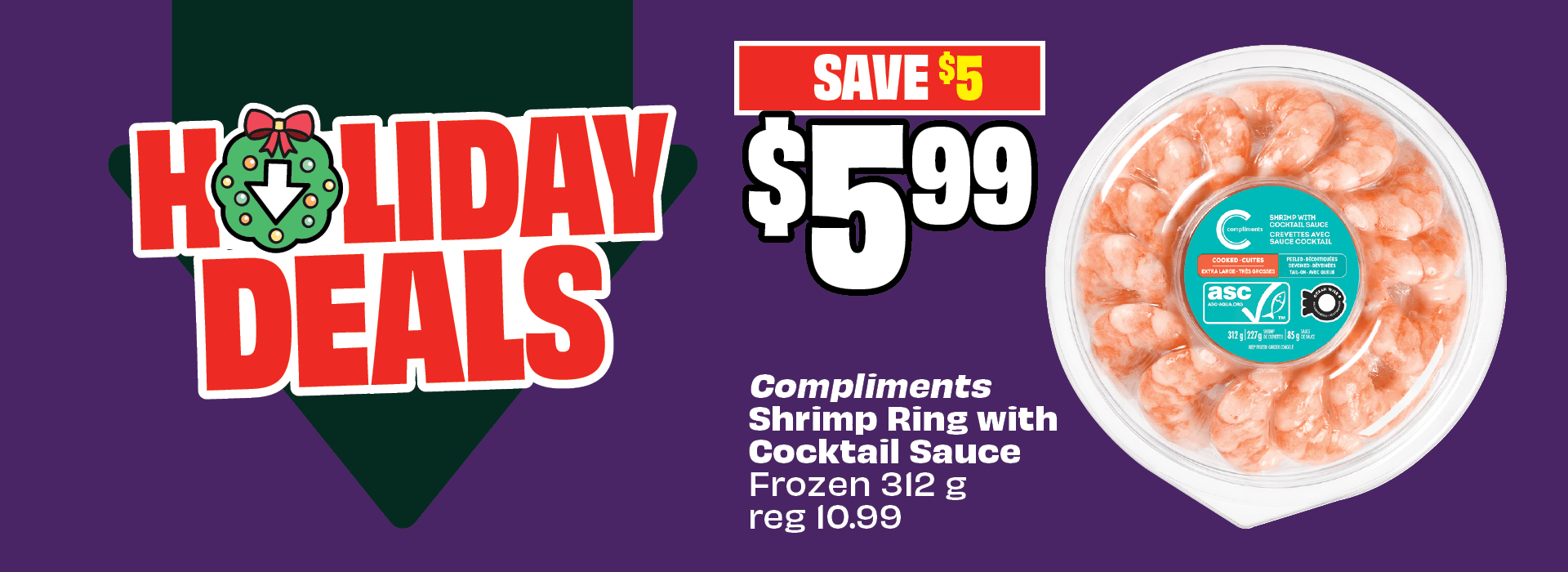 Holiday Deals $5.99 Shrimp Ring